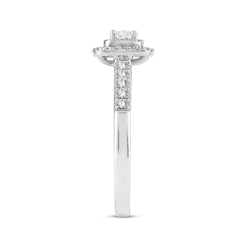 Main Image 3 of Now + Forever Diamond Engagement Ring 1/2 ct tw Princess & Round-cut 14K White Gold