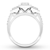 Thumbnail Image 2 of Memories Moments Magic Diamond Engagement Ring 1/2 ct tw Round-cut 10K White Gold