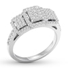 Thumbnail Image 4 of Memories Moments Magic Diamond Engagement Ring 1/2 ct tw Round-cut 10K White Gold