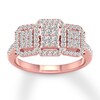 Thumbnail Image 1 of Memories Moments Magic Diamond Engagement Ring 1/2 ct tw Round-cut 10K Rose Gold