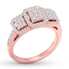Thumbnail Image 4 of Memories Moments Magic Diamond Engagement Ring 1/2 ct tw Round-cut 10K Rose Gold