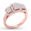 Thumbnail Image 3 of Memories Moments Magic Diamond Engagement Ring 1/2 ct tw Round-cut 10K Rose Gold