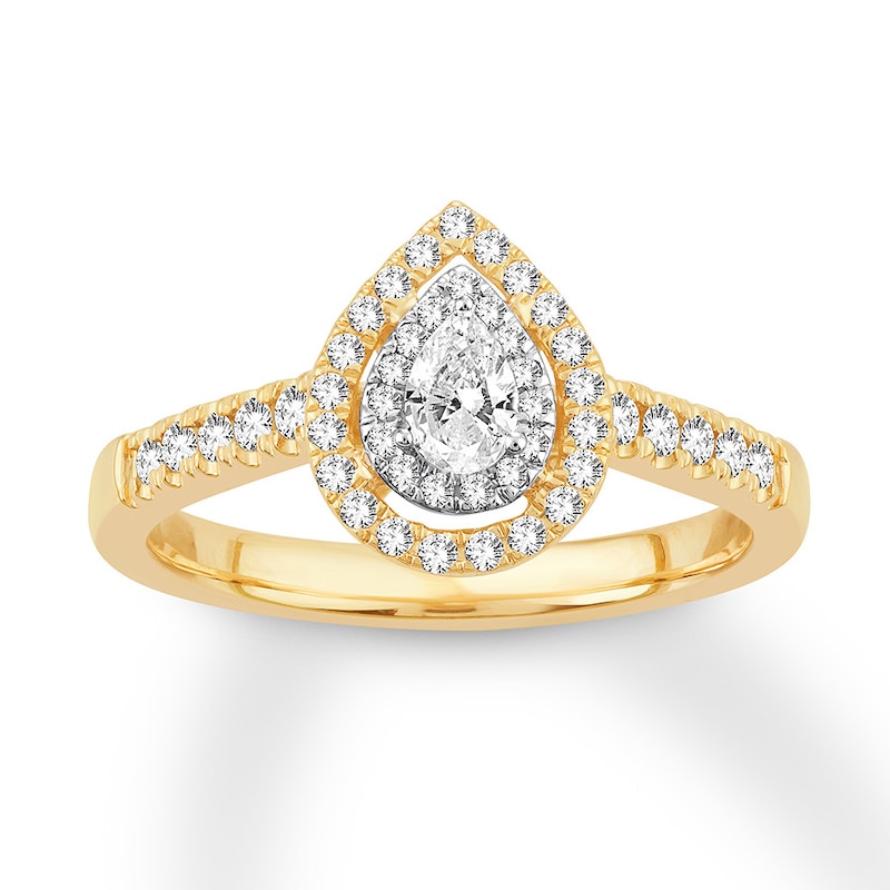 Main Image 1 of Now + Forever Pear-Shaped Diamond Engagement Ring 1/2 ct tw 14K Yellow Gold