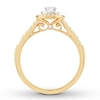 Thumbnail Image 1 of Pear-Shaped Diamond Engagement Ring 1/2 ct tw 14K Yellow Gold
