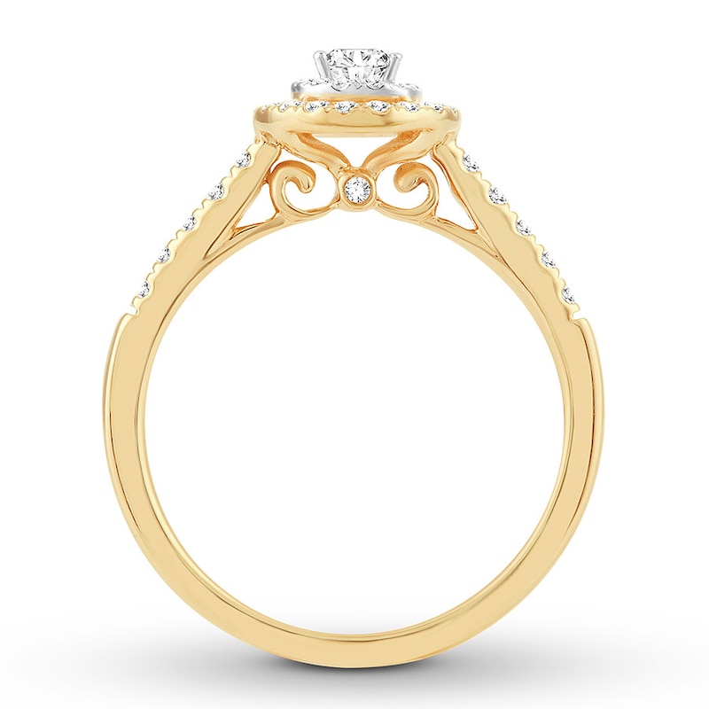 Pear-Shaped Diamond Engagement Ring 1/2 ct tw 14K Yellow Gold