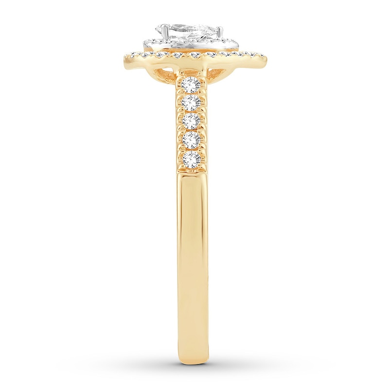 Main Image 3 of Now + Forever Pear-Shaped Diamond Engagement Ring 1/2 ct tw 14K Yellow Gold