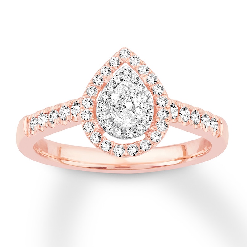 Main Image 1 of Now + Forever Pear-Shaped Diamond Engagement Ring 1/2 ct tw 14K Rose Gold