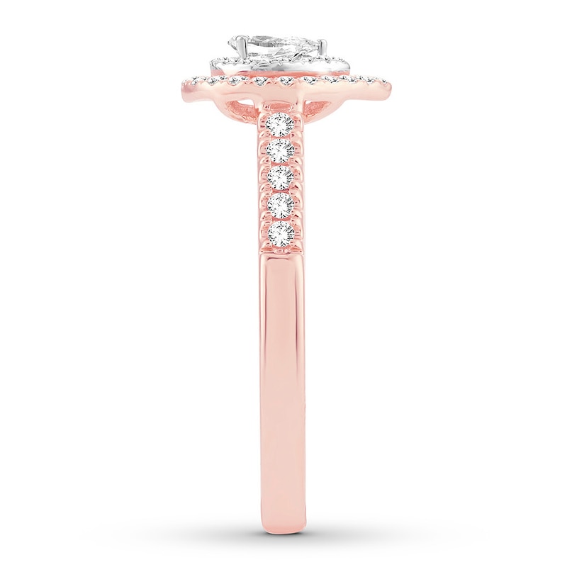 Main Image 3 of Now + Forever Pear-Shaped Diamond Engagement Ring 1/2 ct tw 14K Rose Gold
