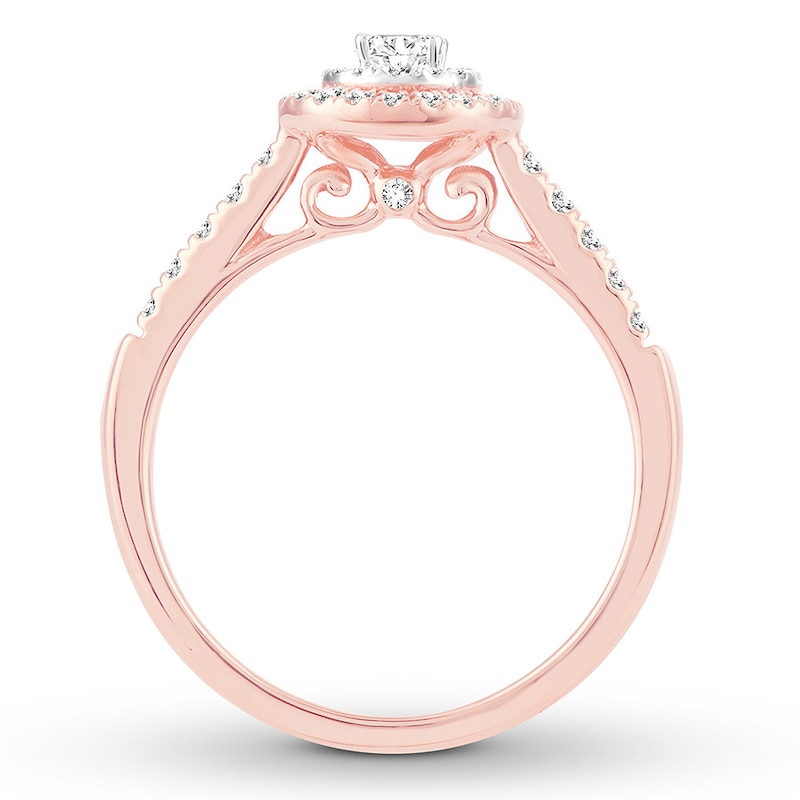 Main Image 2 of Now + Forever Oval Diamond Engagement Ring 1/2 ct tw 14K Rose Gold