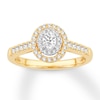 Thumbnail Image 0 of Oval Diamond Engagement Ring 1/2 ct tw 14K Yellow Gold