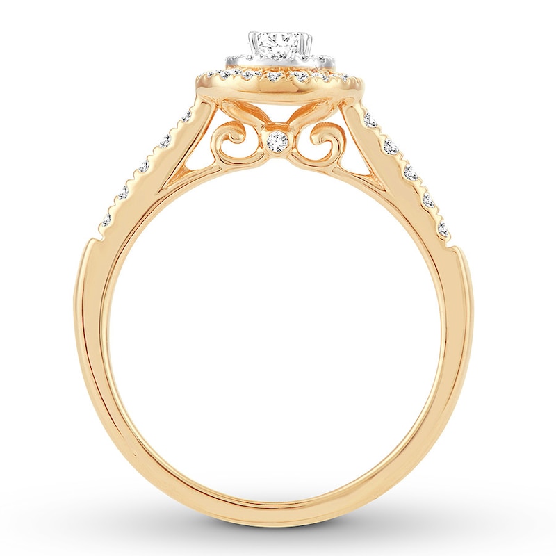 Oval Diamond Engagement Ring 1/2 ct tw 14K Yellow Gold