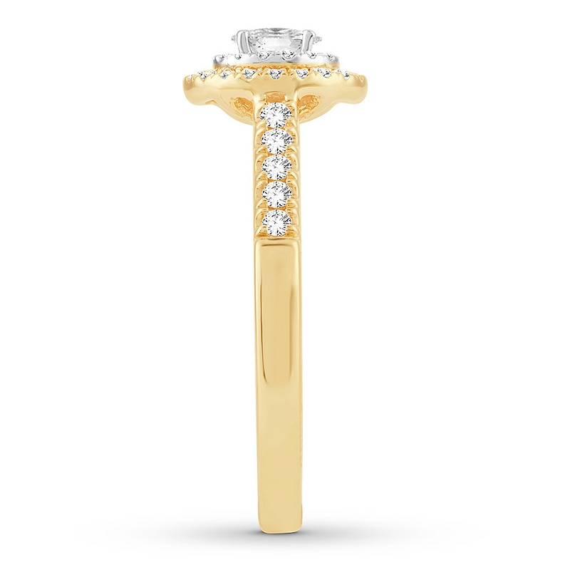 Main Image 3 of Now + Forever Oval Diamond Engagement Ring 1/2 ct tw 14K Yellow Gold