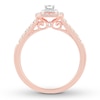 Thumbnail Image 1 of Emerald-Cut Diamond Engagement Ring 1/2 ct tw 14K Rose Gold