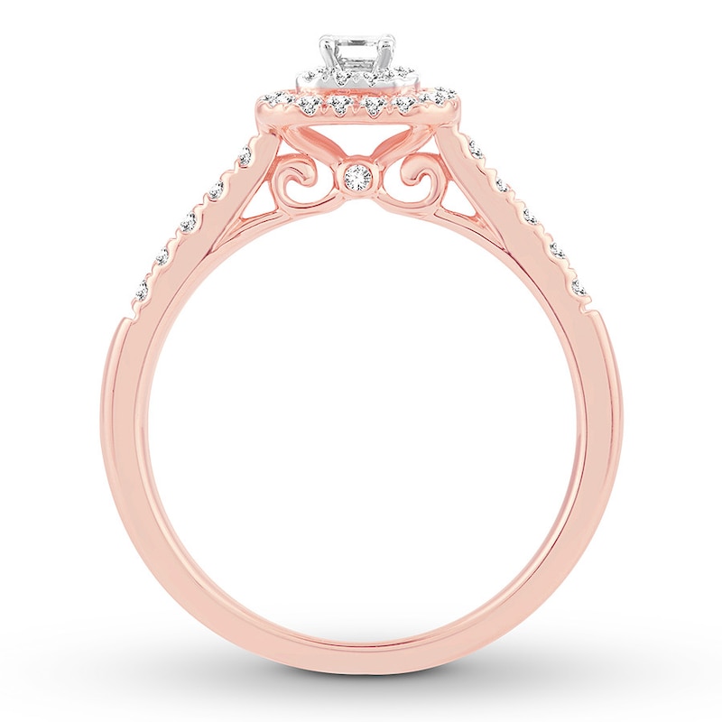 Emerald-Cut Diamond Engagement Ring 1/2 ct tw 14K Rose Gold | Kay