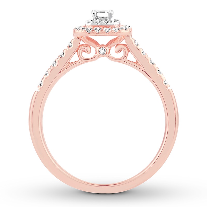 Main Image 2 of Now + Forever Emerald-Cut Diamond Engagement Ring 1/2 ct tw 14K Rose Gold