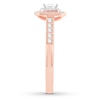 Thumbnail Image 2 of Emerald-Cut Diamond Engagement Ring 1/2 ct tw 14K Rose Gold