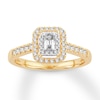 Thumbnail Image 0 of Emerald-Cut Diamond Engagement Ring 1/2 ct tw 14K Yellow Gold