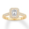 Thumbnail Image 1 of Now + Forever Emerald-Cut Diamond Engagement Ring 1/2 ct tw 14K Yellow Gold