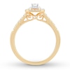 Thumbnail Image 2 of Now + Forever Emerald-Cut Diamond Engagement Ring 1/2 ct tw 14K Yellow Gold