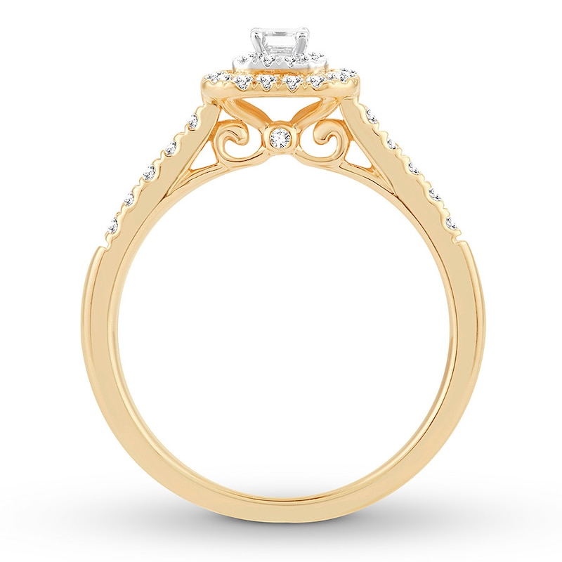 Emerald-Cut Diamond Engagement Ring 1/2 ct tw 14K Yellow Gold