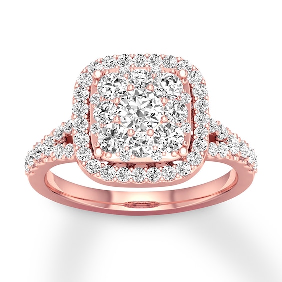 Now + Forever Diamond Engagement Ring 3/4 ct tw Round-cut 14K Rose Gold