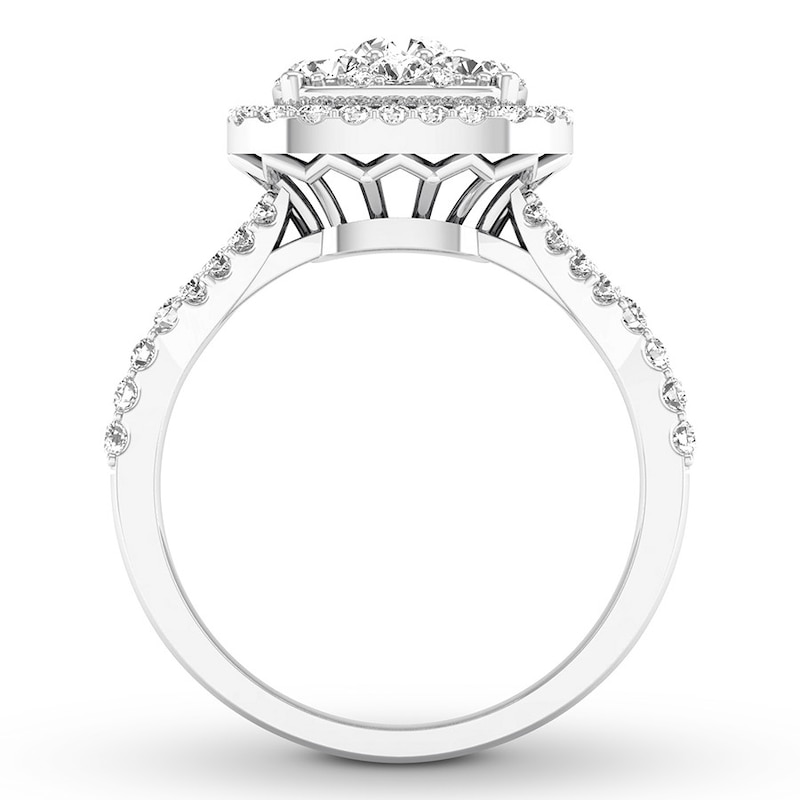 Diamond Engagement Ring 3/4 ct tw Round-cut 14K White Gold