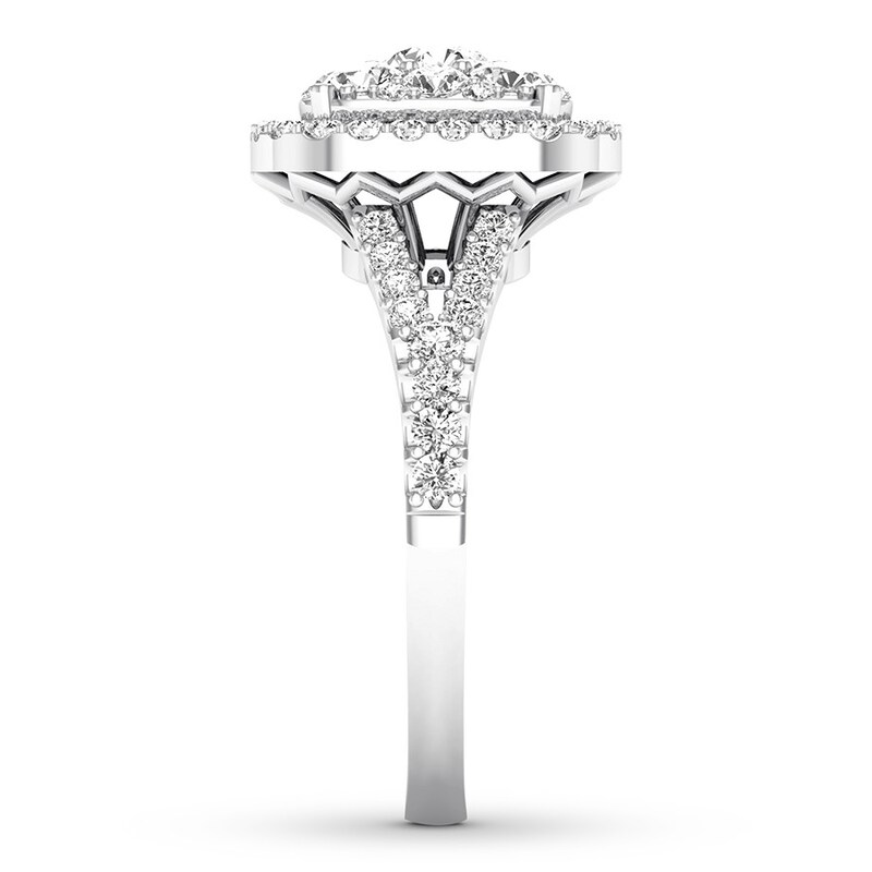 Diamond Engagement Ring 3/4 ct tw Round-cut 14K White Gold