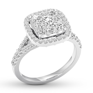 Diamond Engagement Ring 3/4 ct tw Round-cut 14K White Gold | Kay