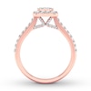 Diamond Engagement Ring 3/4 ct tw Round-cut 14K Rose Gold