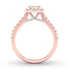 Thumbnail Image 1 of Diamond Engagement Ring 3/4 ct tw Round-cut 14K Rose Gold