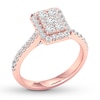 Thumbnail Image 3 of Diamond Engagement Ring 3/4 ct tw Round-cut 14K Rose Gold