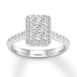 Now + Forever Diamond Engagement Ring 3/4 ct tw Round-cut 14K White Gold