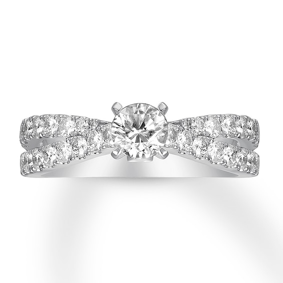 Diamond Engagement Ring 2 ct tw Round-cut 14K White Gold