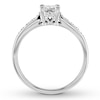 Thumbnail Image 1 of Diamond Engagement Ring 1/5 ct tw Princess & Round-cut 10K White Gold