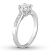 Diamond Engagement Ring 1/5 ct tw Princess & Round-cut 10K White Gold