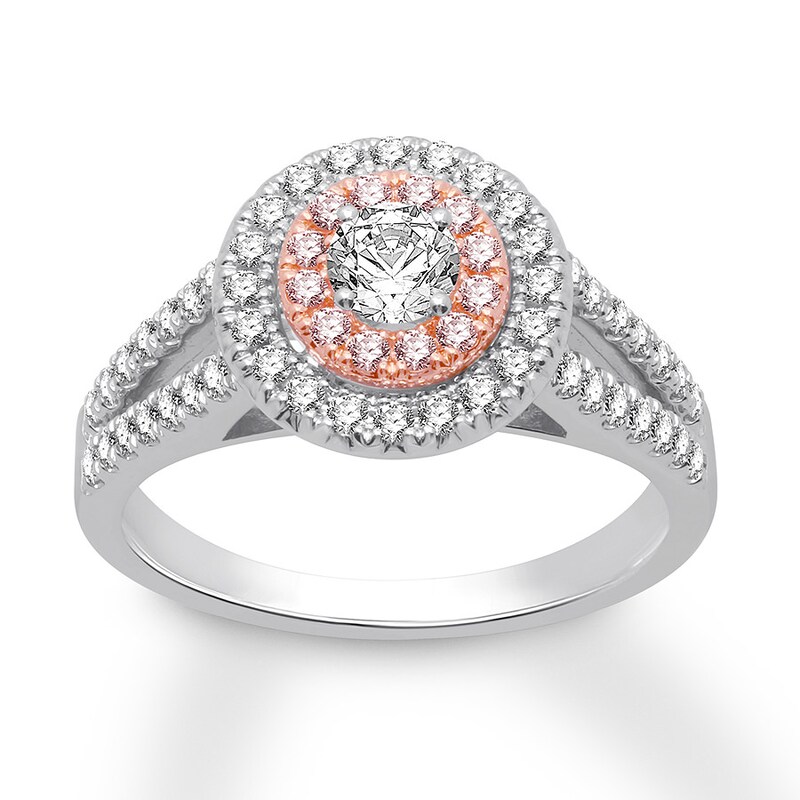 Certified Diamond Engagement Ring 3/4 ct tw 14K Two-Tone Gold