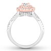 Diamond Engagement Ring 1 ct tw Round-cut 14K Two-Tone Gold