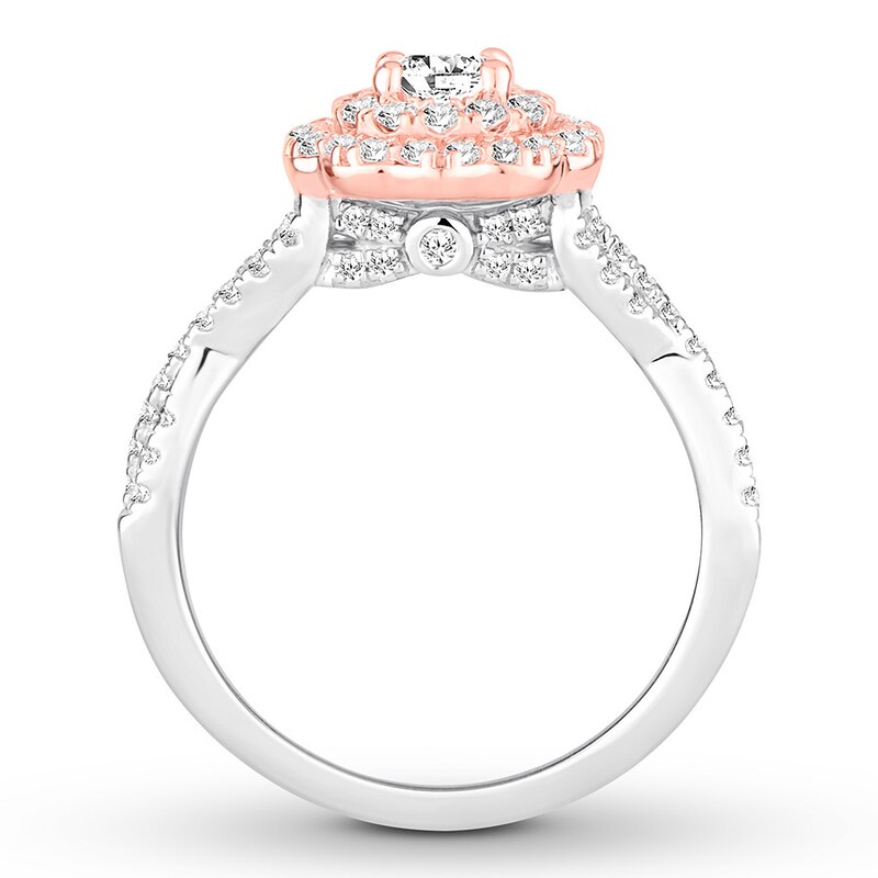 Diamond Engagement Ring 1 ct tw Round-cut 14K Two-Tone Gold