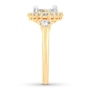 Multi-Stone Princess-cut Diamond Engagement Ring 1-5/8 ct tw 14K Two-Tone Gold