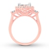 Diamond Engagement Ring 1-5/8 cttw Princess & Round-cut 14K Two-Tone Gold