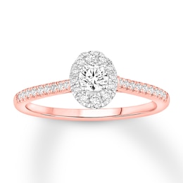 Now + Forever Diamond Engagement Ring 1/2 ct tw Round-cut 14K Two-Tone Gold