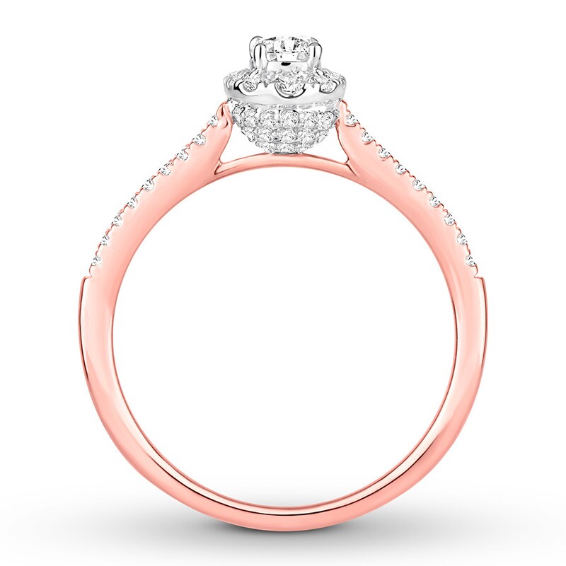 Diamond Engagement Ring 1/2 ct tw Round-cut 14K Two-Tone Gold