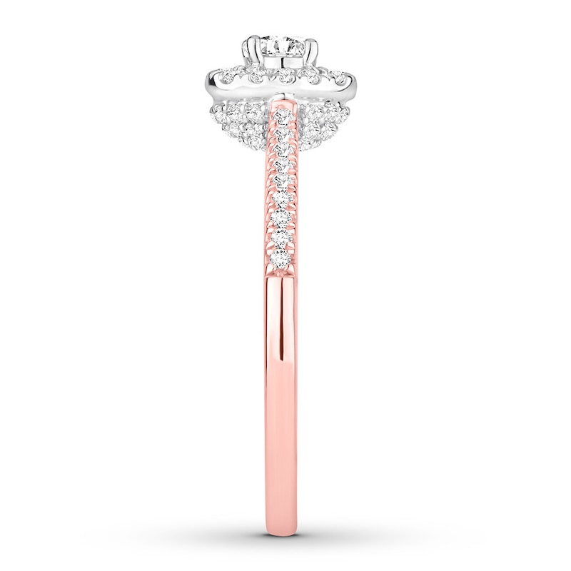 Diamond Engagement Ring 1/2 ct tw Round-cut 14K Two-Tone Gold