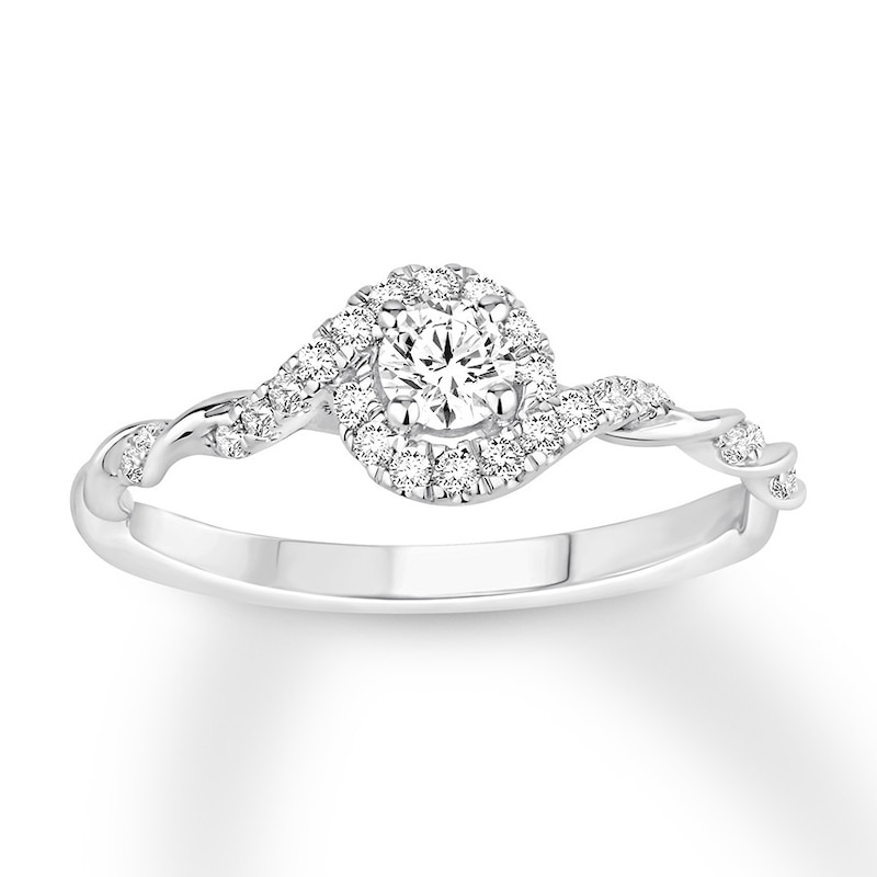Main Image 1 of Now + Forever Diamond Engagement Ring 1/3 ct tw Round-cut 10K White Gold