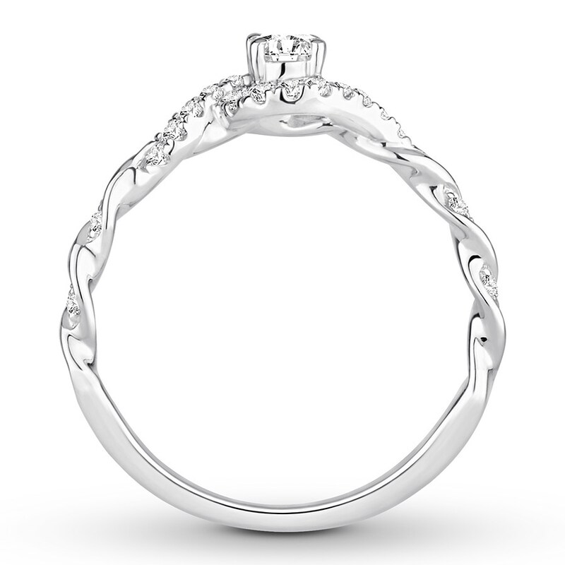 Main Image 2 of Now + Forever Diamond Engagement Ring 1/3 ct tw Round-cut 10K White Gold
