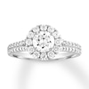 Thumbnail Image 0 of Diamond Engagement Ring 1-3/8 ct tw Round-cut 14K White Gold
