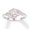 Thumbnail Image 1 of Diamond Engagement Ring 3/4 ct tw Round-cut 14K Two-Tone Gold