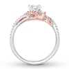 Thumbnail Image 2 of Diamond Engagement Ring 3/4 ct tw Round-cut 14K Two-Tone Gold