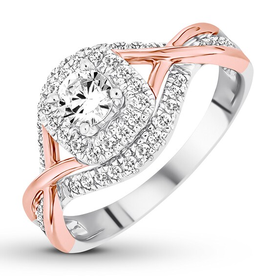 Diamond Engagement Ring 5/8 Ct Tw Round-cut 14k White Gold