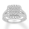 Thumbnail Image 0 of Diamond Engagement Ring 2 ct tw Princess & Round-cut 14K White Gold